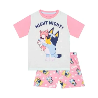 Afbeelding van Bluey Pyjama’s Night Meisjes Pyjamas Korte PJs Zomerse Pyjama Sets Roze 104