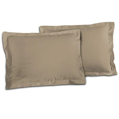 Afbeelding van Kussensloop, 100% katoen, 50 x 70 cm, donkerbeige, 2 stuks