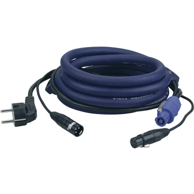 Afbeelding van DAP FP0610 Schuko/XLR m Powercon/XLR F 10 LICHT voeding /signaalkabel