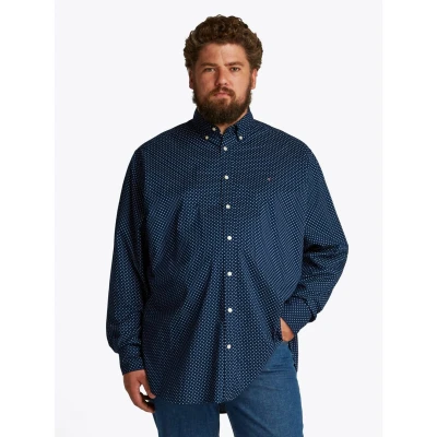 Afbeelding van Tommy Hilfiger Polka DOT Overhemd, Heren, Maat: 4XL, Night sky