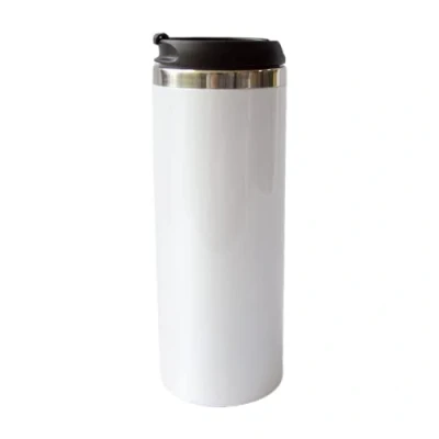 Afbeelding van MR.R sublimatie blanks 15oz mok met deksel, roestvrijstalen dubbelwandige vacuüm geïsoleerde reiswaterfles, rechte mok, duurzame gepoedercoate koffiemok 450ml