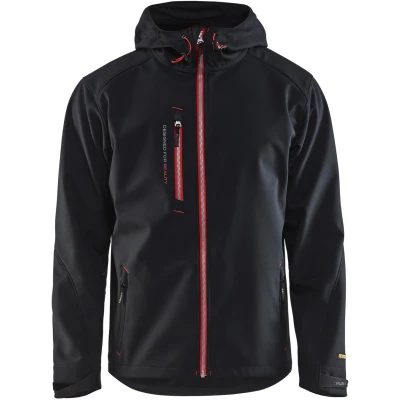 Afbeelding van Blaklader Softshell Jack 4949 2517 Zwart/Rood