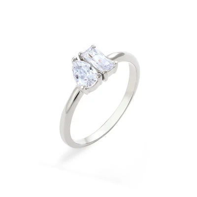 Afbeelding van Elli Ring Zirkonia Weiß 925 Sterling Silber