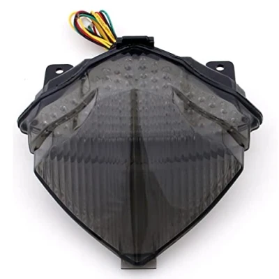 Afbeelding van 1 Stks Achterlicht Remlicht Draai Signalen Geïntegreerd LED Licht Voor Yamaha YZF R1 2004 2005 2006,Smoke lens