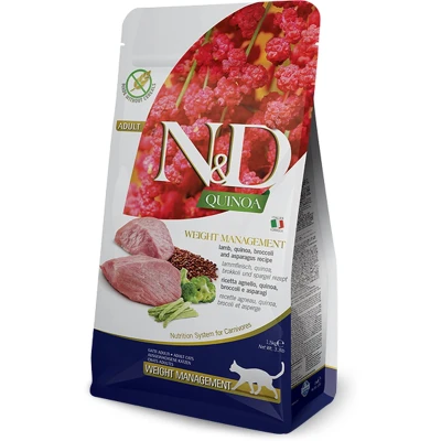Afbeelding van N&amp;D Quinoa kattenvoeding Weight Management Lam 1.5 kg.
