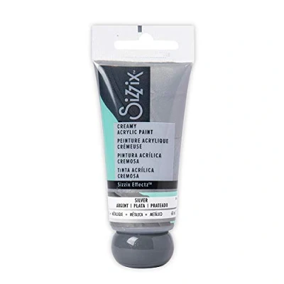 Afbeelding van Sizzix Effectz Creamy Metallic Acrylverf Zilver 60ml, 664561, One Size