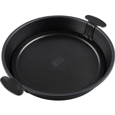 Afbeelding van Zenker taartvorm met hefbodem, 28 cm diameter, ronde anti aanbaklaag, bakvorm uitneembare bodem voor taarten, quiche en co., zwart, 3862