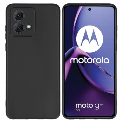 Afbeelding van Motorola Moto G84 Hoesje Siliconen en TPU (zacht) iMoshion Backcover/Softcase Zwart Telefoonhoesje