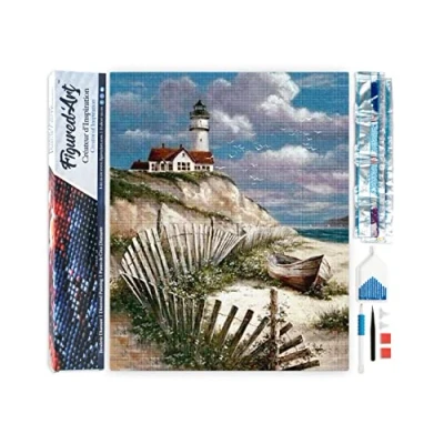 Afbeelding van Figured&#039;Art Diamond Painting set Volwassenen 40x50 cm Kust 5D DIY Art full drill vierkante diamant Opgerold canvas