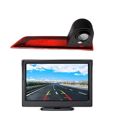 Afbeelding van HD 720p Back up Parkeercamera achter met 5.0 Inch LCD monitorkits,3e remlicht vervangende camera voor Transporter Ford Transit Custom V362 2012 2019