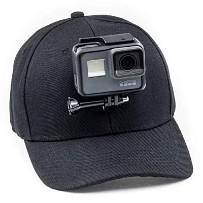 Afbeelding van Digicharge® Baseball Pet Hoed met Actie Camera Houder Beugel Compatibel voor GoPro Hero Akaso Crosstour Campark Fitfort Garmin VIRB Apeman Sony Camkong Motorola Victure Kitvision Nikon Cam Zwart