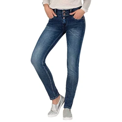 Afbeelding van TIMEZONE Dames Jeans Broeken Enya slim Fit Blauw 27W / 32L Volwassenen