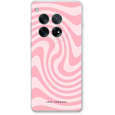 Afbeelding van Case Company® hoesje geschikt voor OnePlus 12r Swirl Roos Soft Cover Telefoonhoesje Bescherming aan alle Kanten en Schermrand