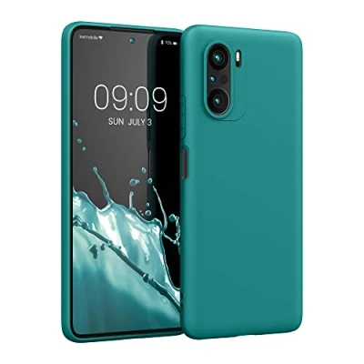 Afbeelding van kwmobile telefoonhoesje geschikt voor Xiaomi Mi 11i / Poco F3 Hoesje smartphone Back cover in mat petrol