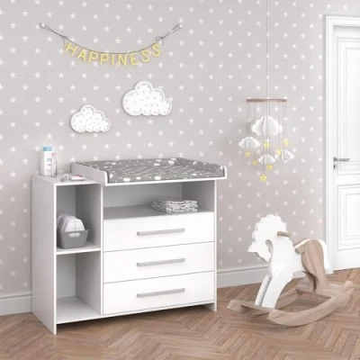 Afbeelding van Vicco Commode &quot;Oskar&quot;, Wit, 113 x 100 cm met laden