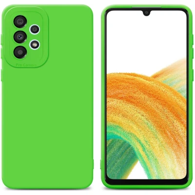 Afbeelding van Cadorabo Hoesje geschikt voor Samsung Galaxy A33 5G in Fluid GROEN Beschermhoes gemaakt van flexibel TPU silicone Cover Case