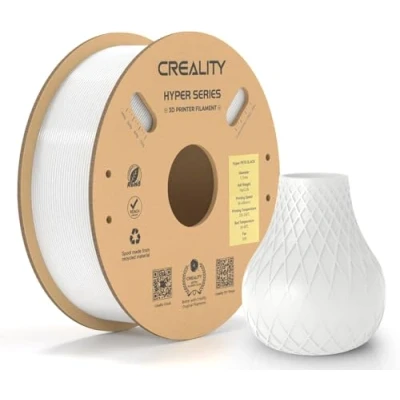 Afbeelding van Creality Officieel Hyper PETG Filament 1.75mm, Hoge Snelheid 30 600mm/s 3D Printer PETG, Dimensionale Nauwkeurigheid ± 0.03 mm, Past op de meeste Printers, 1KG(2.2lbs) Spoel Wit