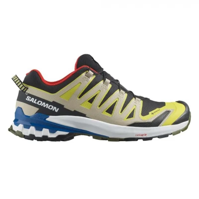 Afbeelding van Salomon XA PRO 3D V9 GTX Trail hardloopschoenen, Heren, Maat: 44, Black/buttercup/lapis blue Kunststof/ textiel