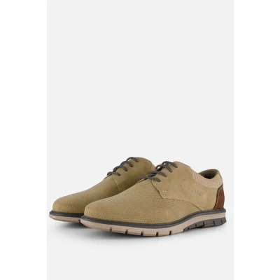 Afbeelding van Bugatti Veterschoenen beige Suede Heren Maat 43