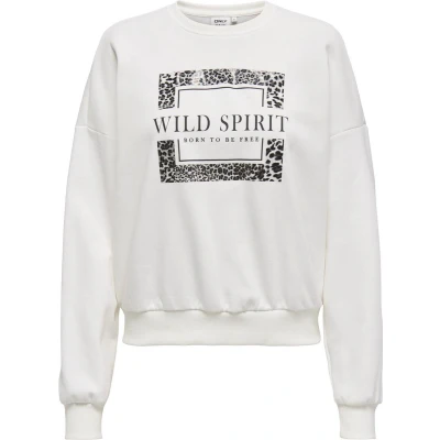 Afbeelding van ONLY Onlruna O NECK BOX Sweater Cloud dancer, Dames, Maat: XS, dancer