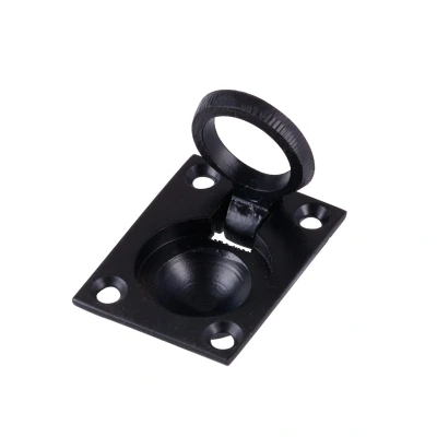 Afbeelding van Luikring rechthoekig 65 x 49mm mat zwart