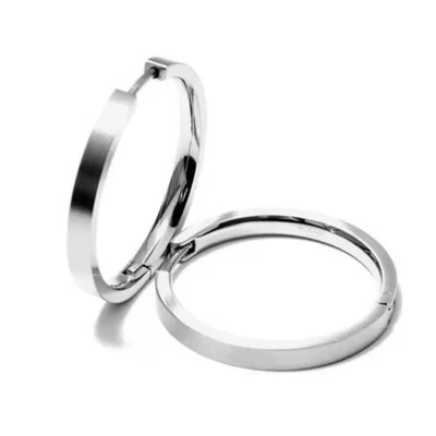 Afbeelding van Boccia 0517 01 Oorringen Titanium zilverkleurig 2,7 x 24 mm
