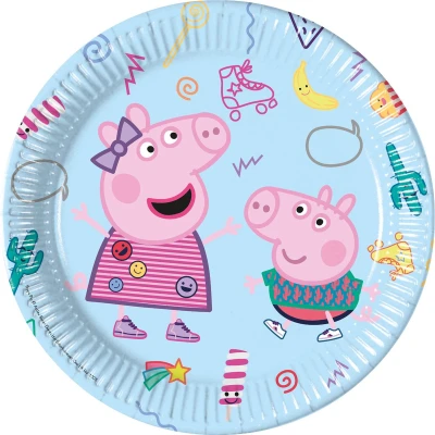 Afbeelding van Borden Peppa Big 23cm 8 stuks