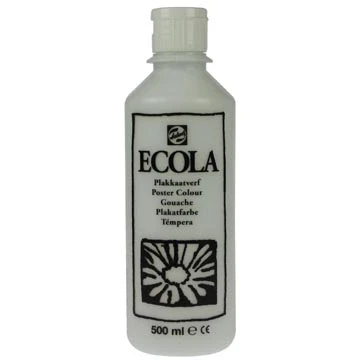 Afbeelding van Talens Ecola plakkaatverf flacon van 500 ml, wit