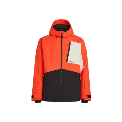 Afbeelding van O&#039;Neill Hammer block Snowboardjas, Heren, Maat: XL, Flame colour