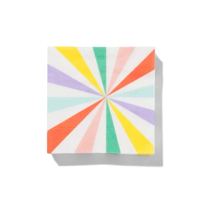 Afbeelding van HEMA Servetten Multicolor 24x24cm 20 Stuks