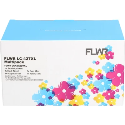 Afbeelding van FLWR Brother LC 427XL Multipack zwart en kleur cartridge