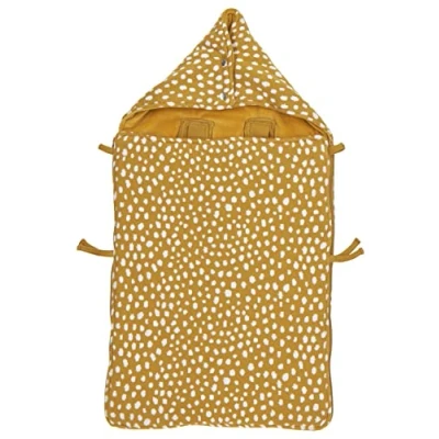 Afbeelding van Meyco Baby Cheetah voetenzak honey gold 40x82cm