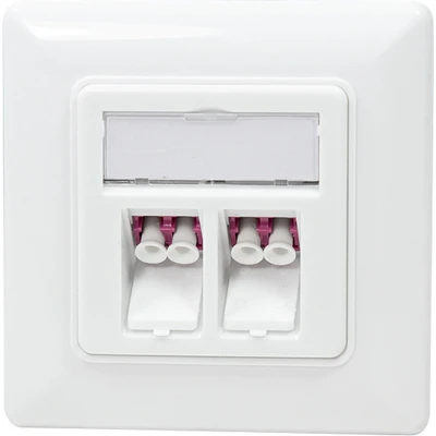 Afbeelding van Glasvezel inbouwdoos faceplate 2 voudig