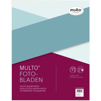 Afbeelding van Interieur Multo fotobladen A4 23 rings met dekvel 20vel chamois