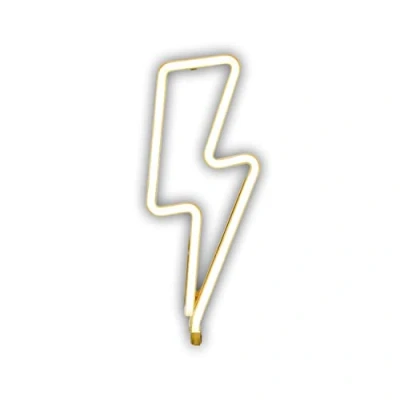 Afbeelding van Premium Witte Bliksemschicht LED Neon Wandlamp