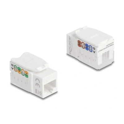 Afbeelding van Delock Keystone Module RJ45 jack to LSA Cat.6A UTP 90 toolfree
