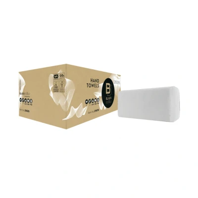 Afbeelding van Handdoek BlackSatino Original PT30 v vouw 2 laags 25x23cm wit 274570