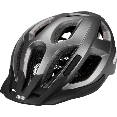 Afbeelding van ABUS Aduro 2.0 Stadshelm Allround Fietshelm met Sportief Design Voor Stadsverkeer Dames en Heren Donkergrijs, Maat L