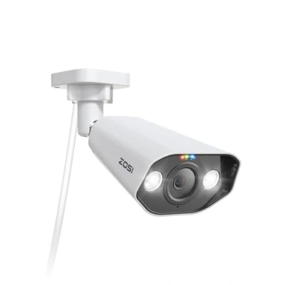 Afbeelding van ZOSI 5MP Add on POE Beveiligingscamera Buiten, Mensen/Voertuig Detectie, 2 Weg Audio, Kleuren Nachtzicht, Werkt NVR&#039;s, C182