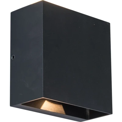 Afbeelding van LUTEC Gemini Beams Wandlamp voor buiten Up &amp; Down LED 3000K Mat Zwart