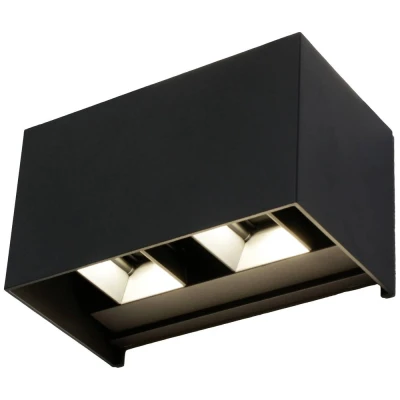Afbeelding van ECO Light DAKAR 1210118 LED buitenlamp (wand) vast ingebouwd 12 W Antraciet