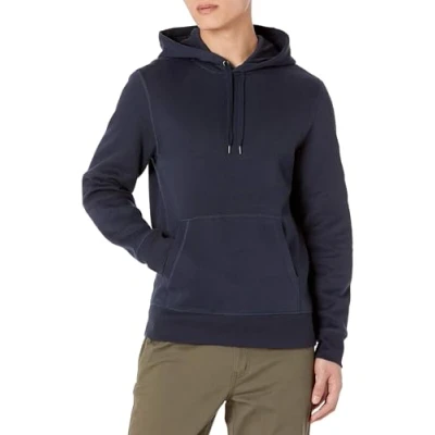 Afbeelding van Amazon Essentials Men&#039;s Fleecetrui met capuchon (verkrijgbaar in grote en lange maten), Donker marineblauw, XL