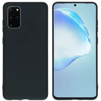 Afbeelding van Samsung Galaxy S20 Plus Hoesje Siliconen en TPU (zacht) iMoshion Softcase/Backcover Zwart Telefoonhoesje