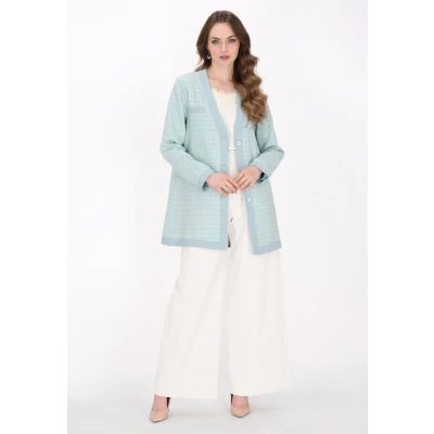 Afbeelding van Dreimaster Halflange jas, Dames, Maat: 42, Mint glitter