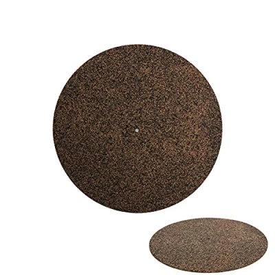 Afbeelding van Platenspeler Mat Zwart Rubberen Kurk Ontwerp 12 Inch Siliconen Draaitafel LP Slipmat voor Universeel Alle Platenspelers Verbetert Geluid en Vermindert Ruis