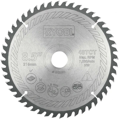 Afbeelding van Ryobi Hardmetalen cirkelzaagblad ‚àö√∏ 216 x 30mm (48 tanden) SB216T48A1