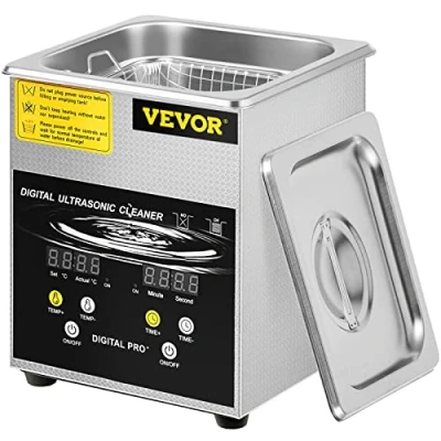 Afbeelding van VEVOR Bijgewerkte ultrasone reiniger, 2 l (100 W, 60 verwarming), digitale onderdelenreiniger met timer voor het reinigen van sieraden