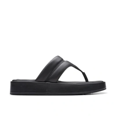 Afbeelding van Clarks Dames Alda Walk sandaal, Zwart leer, 41 EU, leder, 41.5 EU