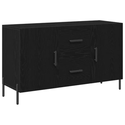 Afbeelding van vidaXL Dressoir Zwart Eiken Hout Medium Zwarte