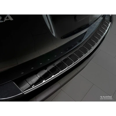 Afbeelding van Avisa Zwart RVS Achterbumperprotector passend voor Opel Zafira C Tourer 2012 2016 &amp; Facelift &#039;Ribs&#039;